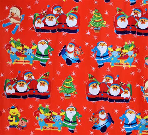 christmas wrapping paper cartoon